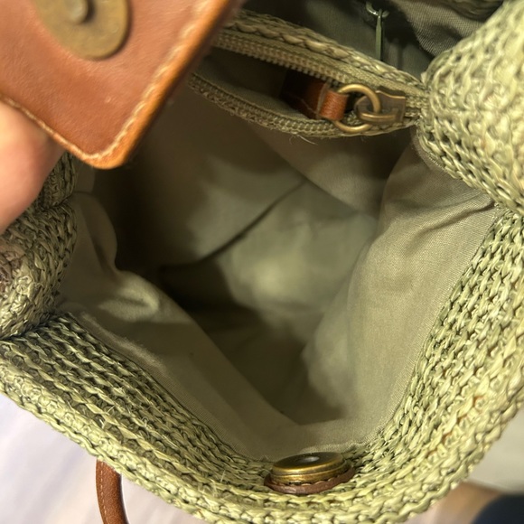Strada Olive Green Silky Soft Straw Purse - Picture 7 of 8